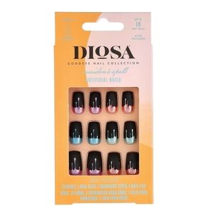 Press-on nails Glue-on nails Glitter Matte Black artificial fake nails